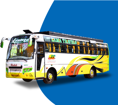 Lama Travels Online Booking Tickets - Lama Travels Bus (423x361), Png Download