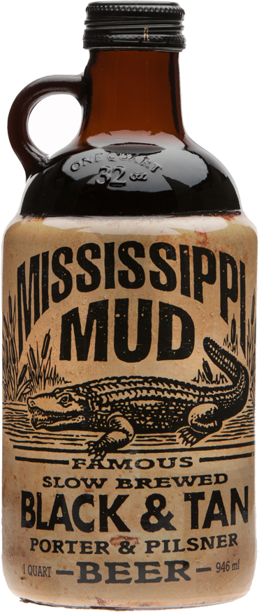 Mississippi Mud Black & Tan Slow Brewed Beer - Mississippi Mud Black & Tan - Mississippi Brewing (371x877), Png Download