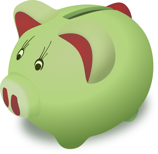 Piggy Bank, Penny Bank, Money Box, Pig, Piglet, Green - Piggy Bank Clip Art (640x622), Png Download