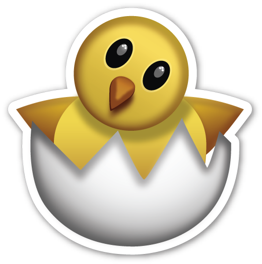 Chick Transparent Hatching - Chicken Emoji Png (520x525), Png Download