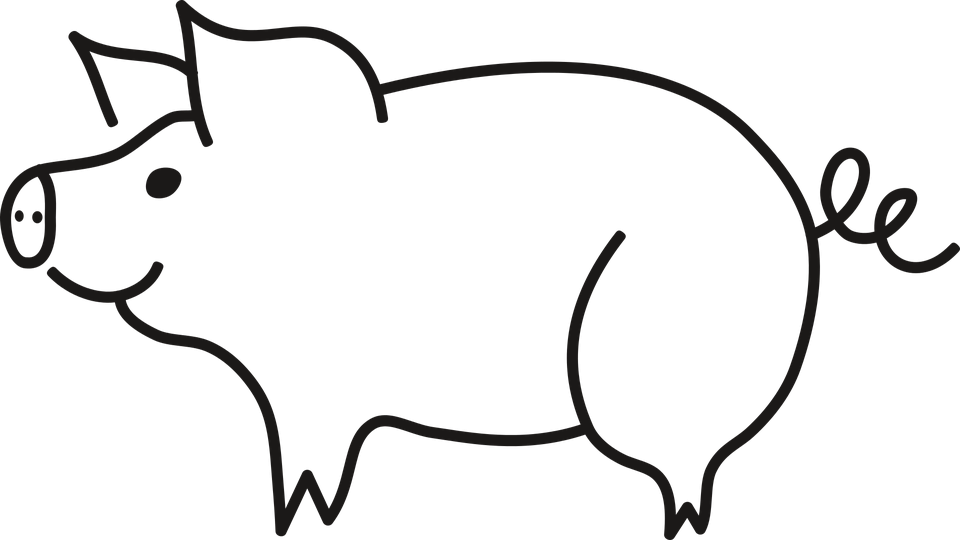 Piglet Images Pixabay Download Free Pictures For Black - Schwein Clipart Schwarz Weiß (960x540), Png Download