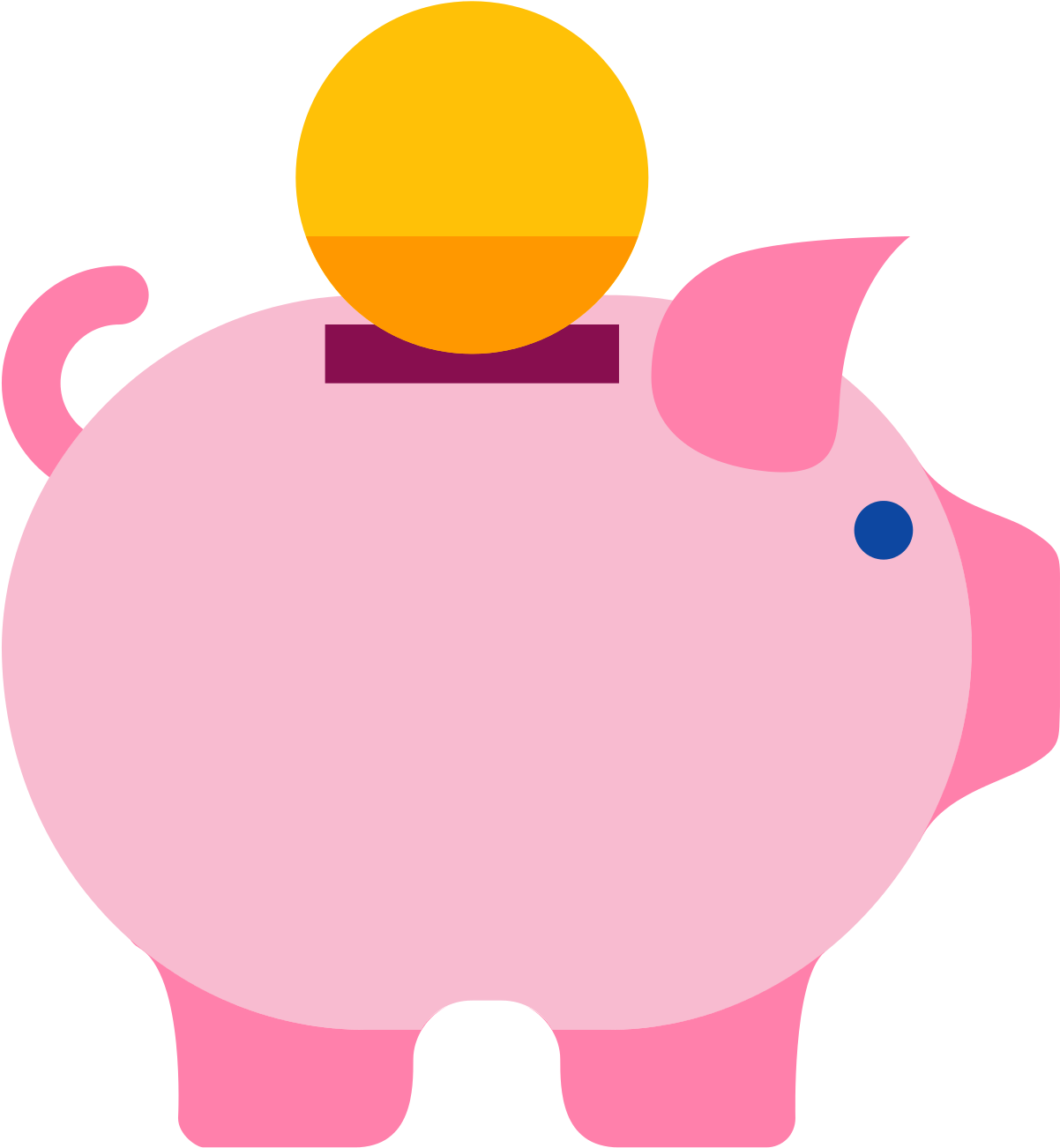 Cute Piggy Bank Clipart - Clip Art Piggy Bank (1600x1600), Png Download