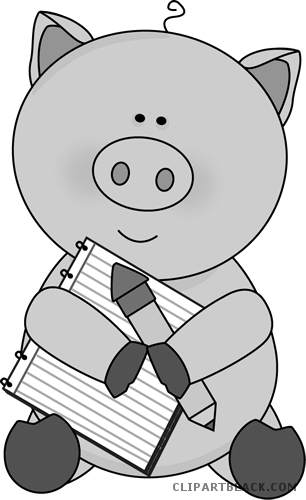 Png Library Clipartblack Com Animal Free Images - Writing (306x500), Png Download