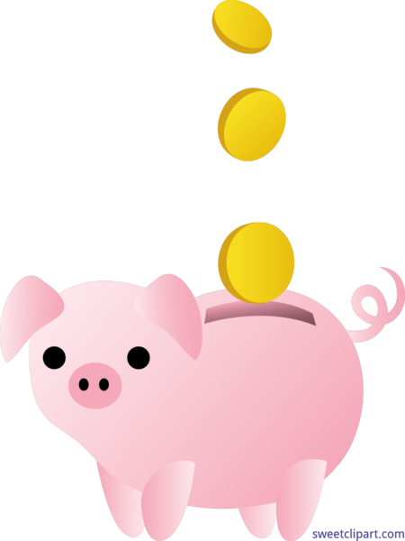 Image Royalty Free Library Sweet Clip Art Page Of Free - Piggy Bank Clipart Transparent (450x600), Png Download
