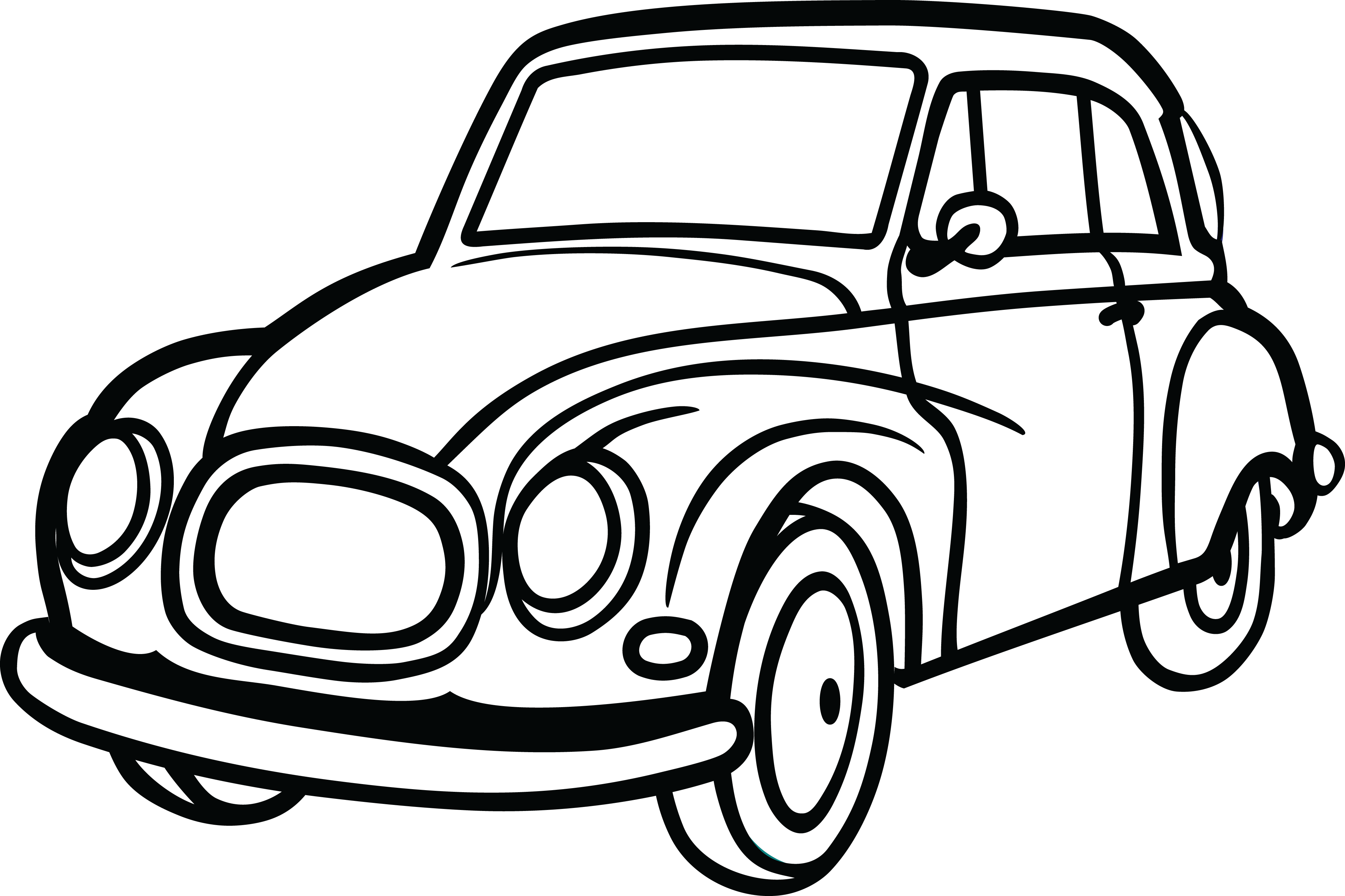Free Clipart Of A Car - Car Drawing Clipart (4000x2666), Png Download