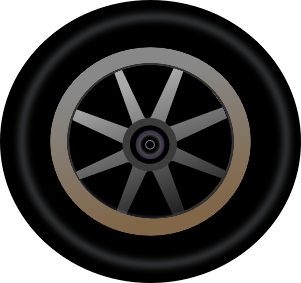Wheel 4 Clip Art - Car Wheel Clipart (600x564), Png Download