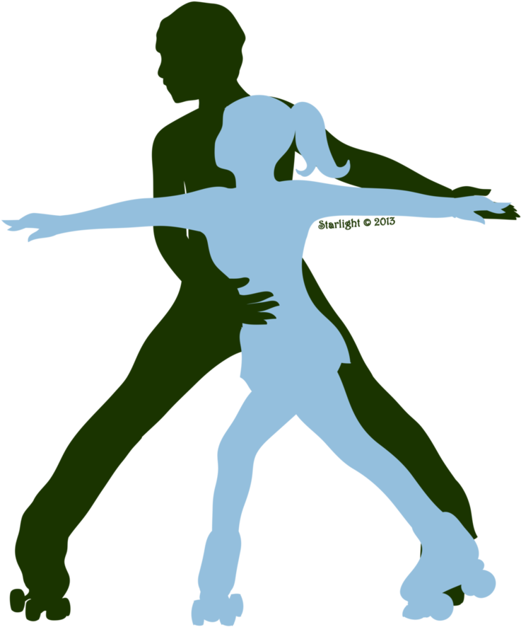Vector Skates Pair - Roller Skater Silhouette Clip Art (807x989), Png Download