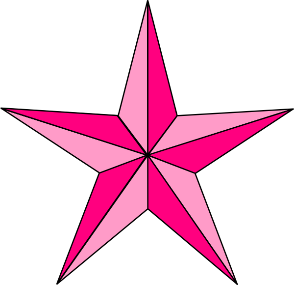 Nautical Star Tattoos Png File - Pink Star Clipart (600x580), Png Download