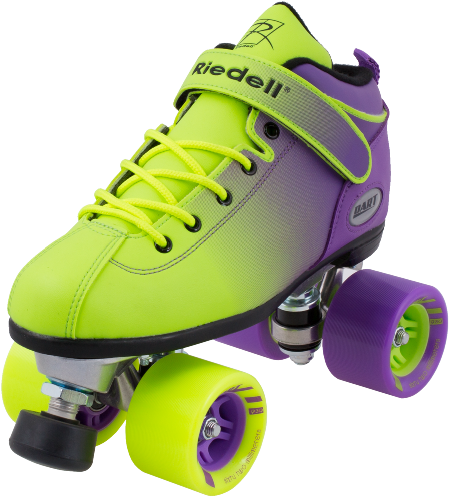 Riedell Dart Ombre Roller Skate - Riedell Purple And Green Roller Skates (480x480), Png Download
