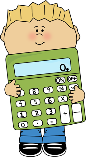 Boy Holding A Giant Calculator Clip Art - Math Clipart Boy (276x500), Png Download