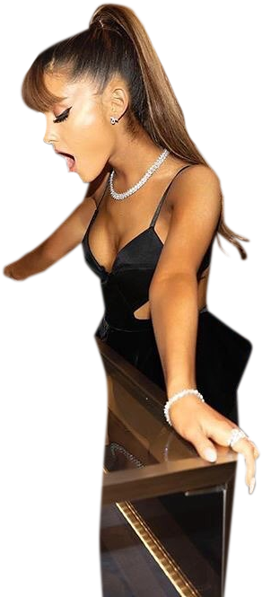 Ariana Grande In Hot Black Bikini Leaning On Table - Hot Girl Transparent Background (750x750), Png Download