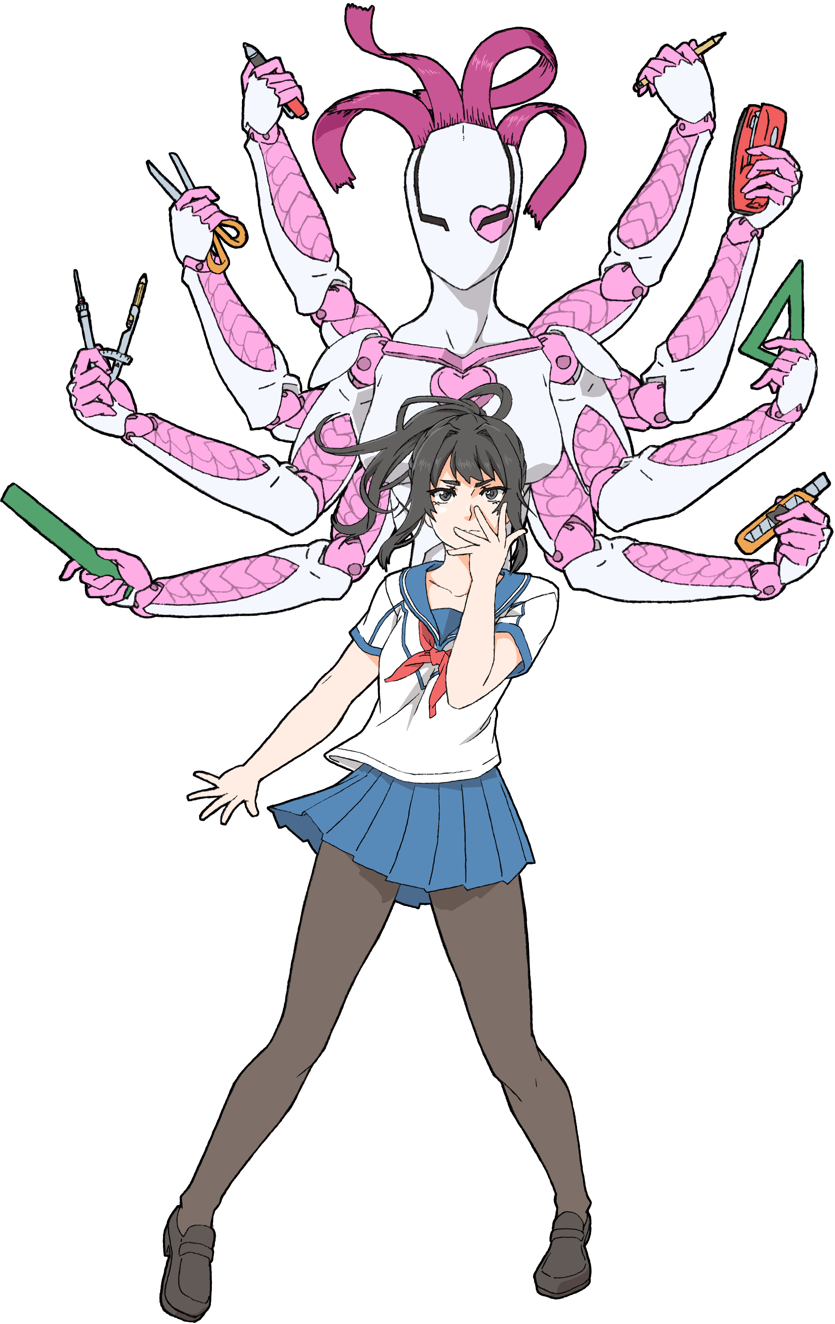2car4 - Yandere Simulator Jojo Easter Egg (2726x4322), Png Download