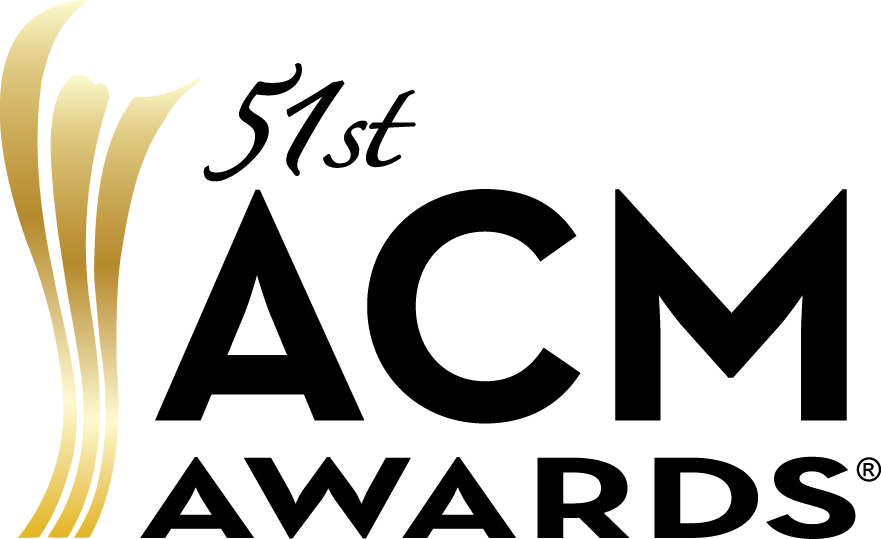 2016 51st Acm Award Logos Standard Black Gold - Academy Of Country Music Awards Logo (881x539), Png Download