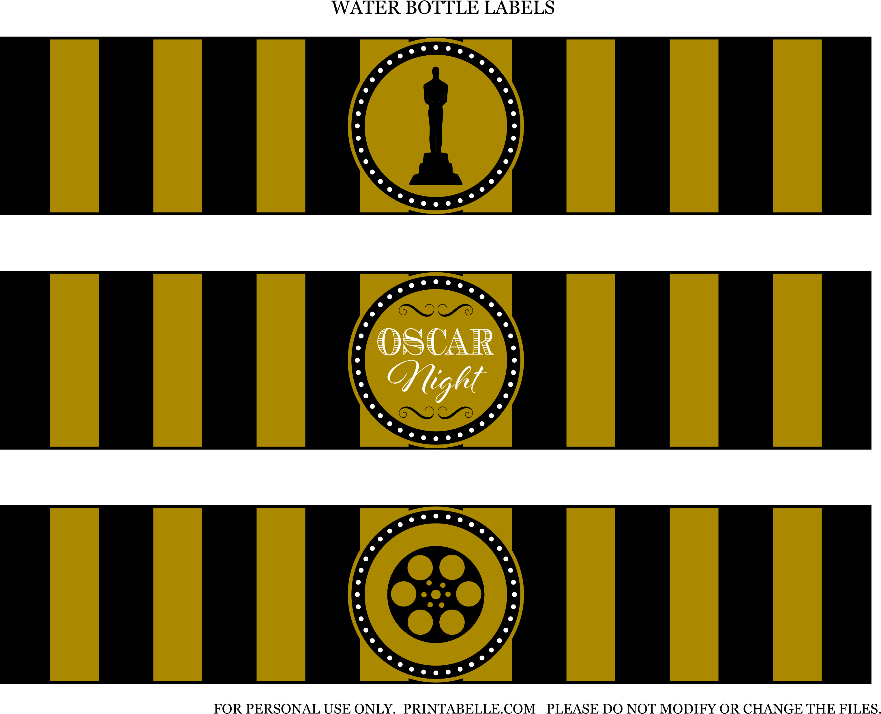 Download The Free Oscar Night Printables Here - Free Oscar Printables (3300x2550), Png Download