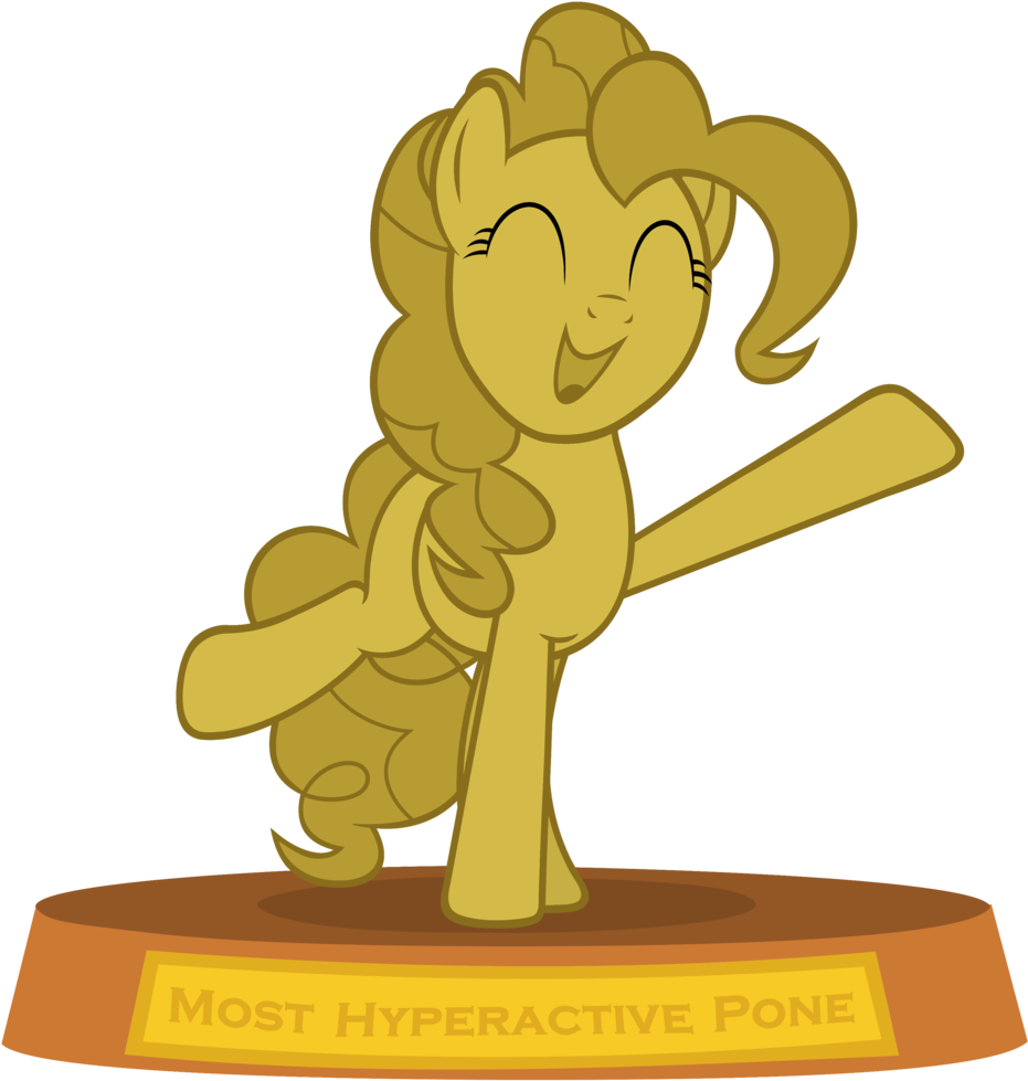 Slb94, Award, Excited, Pinkie Pie, Pone, Safe, Simple - My Little Pony Trophy (957x1024), Png Download