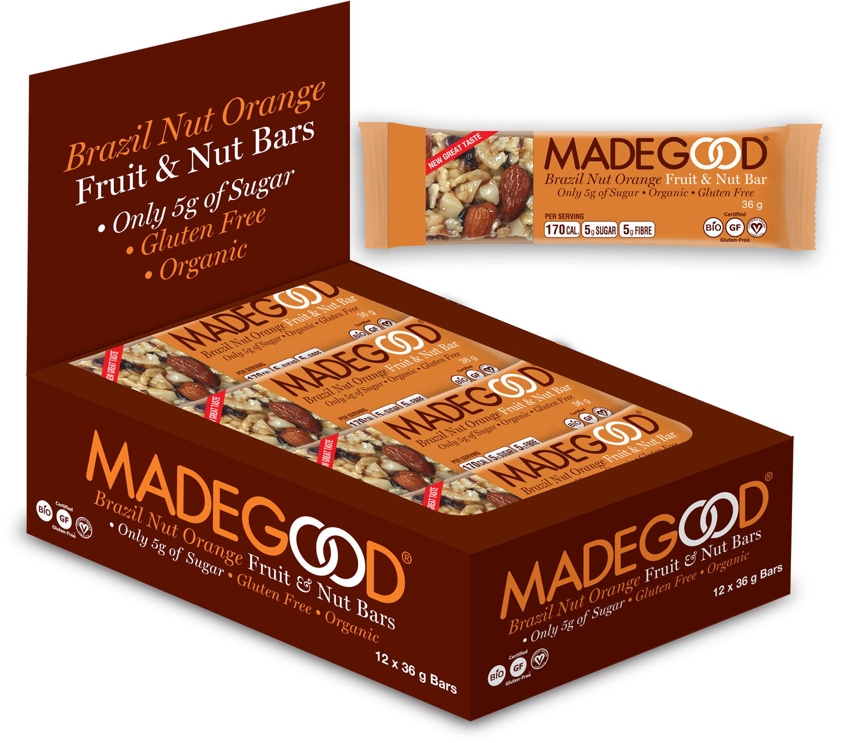 Creamy Brazil Nuts, Zesty Orange, Rich Coconut, Sweet - Hel Låda Bars Mandel & Aprikos 12 X 36g - 59% Rabatt (2215x1555), Png Download