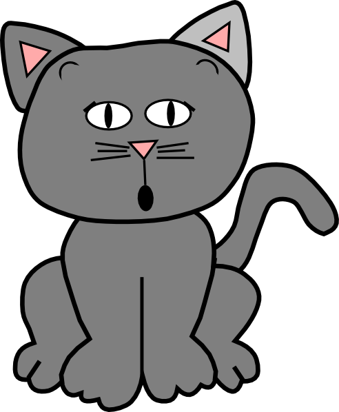 This Free Clipart Png Design Of Gray Scared/surprised (492x598), Png Download