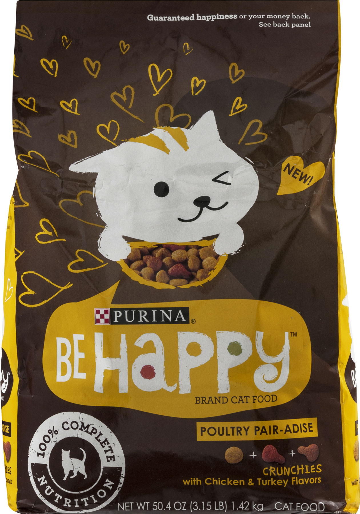 Purina Be Happy Cat Food Poultry Pair-adise Crunchies, (1800x1800), Png Download
