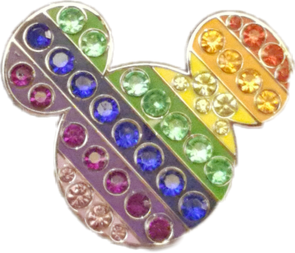 Mickey Gaypride Pride Rainbow Ears Mouse Sweet Disney - Crystal (1024x879), Png Download