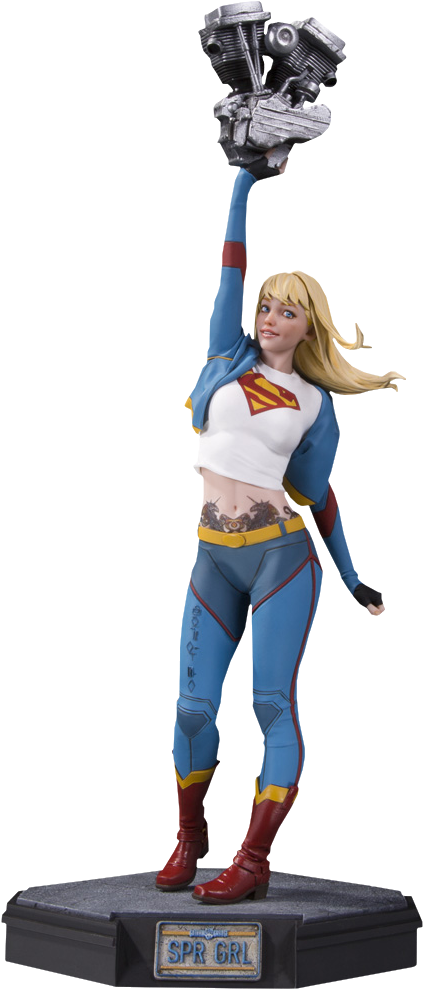 Dc Collectibles Supergirl Statue - Gotham City Garage Supergirl Statue (480x988), Png Download