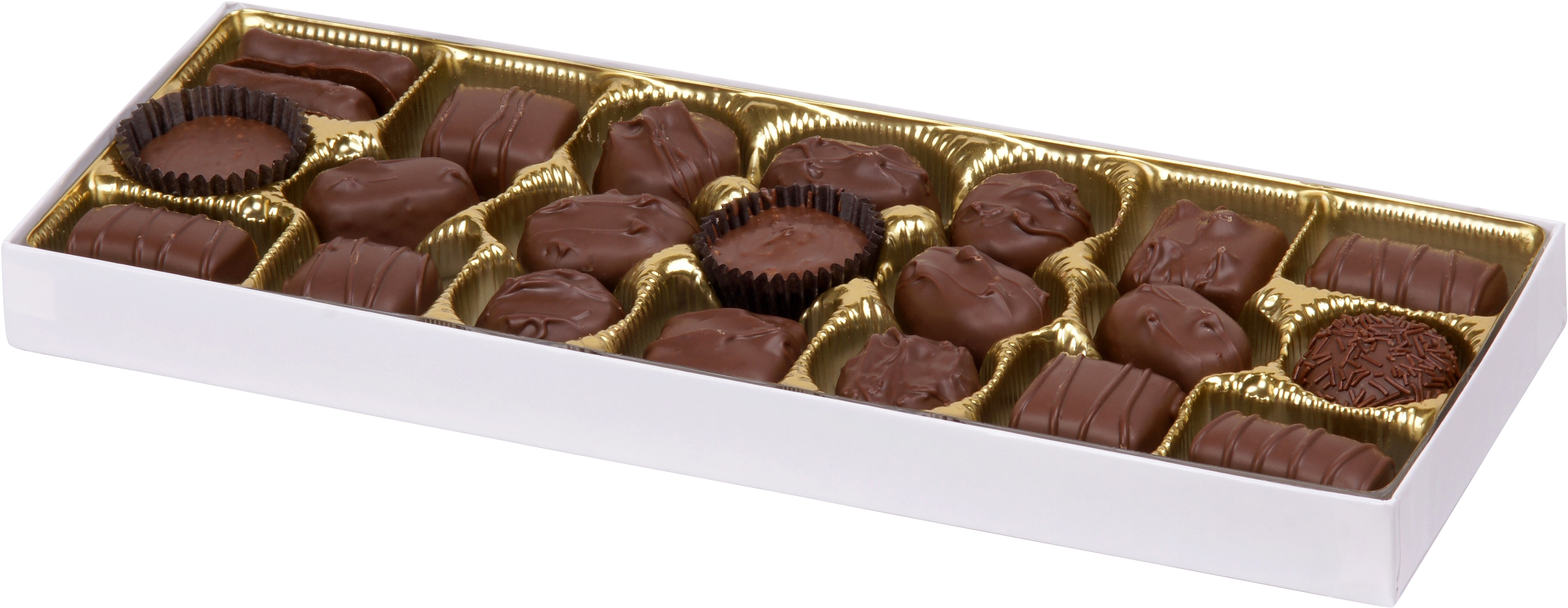 Chocolates Buck Png Image - White Box Of Chocolates (3860x1600), Png Download