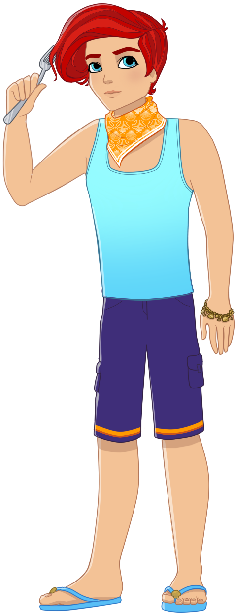 Rsz Sandy Triton - Ever After High Merman (488x1253), Png Download