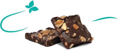 Almonds Berries Matcha Organic Dark Chocolate Bark - Chocolate (570x570), Png Download