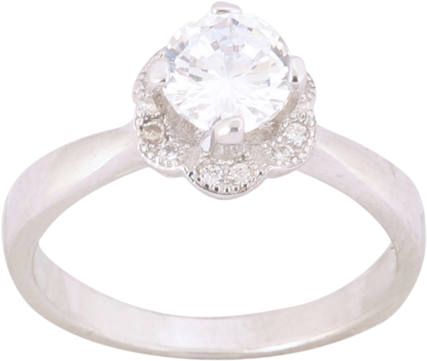 Womens 925 Sterling Silver Ring - Pre-engagement Ring (640x960), Png Download