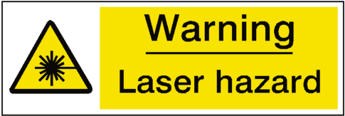 Laser Hazard Warning Sign - Laser (600x600), Png Download