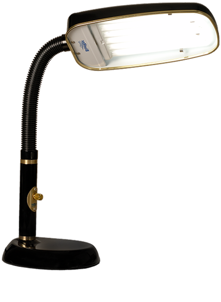 Black 70 Watt Full Spectrum Desk Lamp For Light Therapy - Lamp (630x665), Png Download