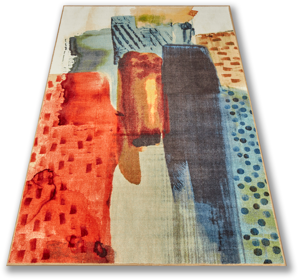 Lucia Modern Brushstroke Multi Area Rug - Visual Arts (1024x1024), Png Download