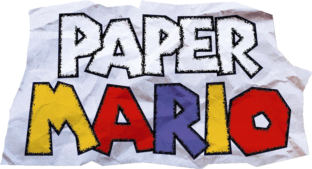Paper Mario - Paper Mario N64 Logo (1090x591), Png Download
