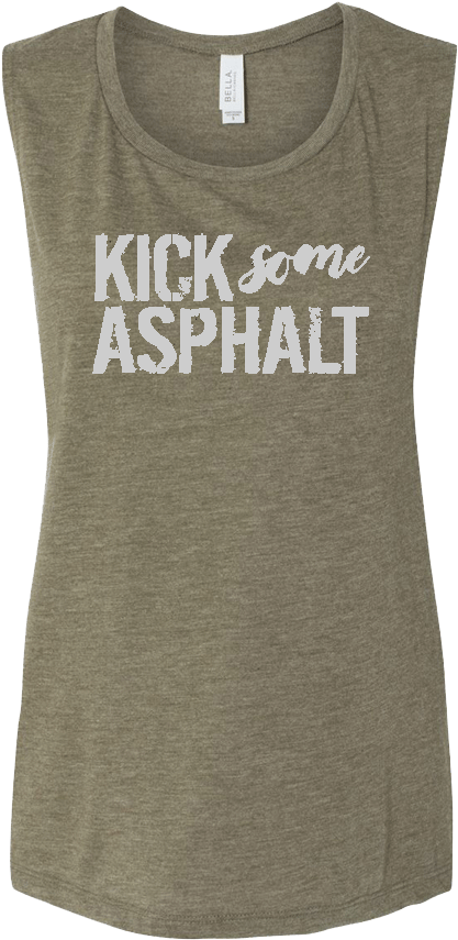 Kick Some Asphalt Ladies Muscle Tank - Active Tank (720x930), Png Download
