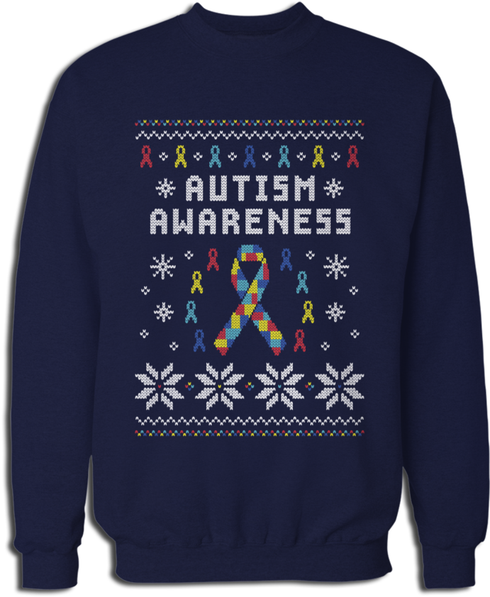 Autism Awareness Sweater - Ugly Christmas Sweater Political (740x895), Png Download