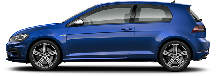 Blue Volkswagen Golf R Se (889x500), Png Download