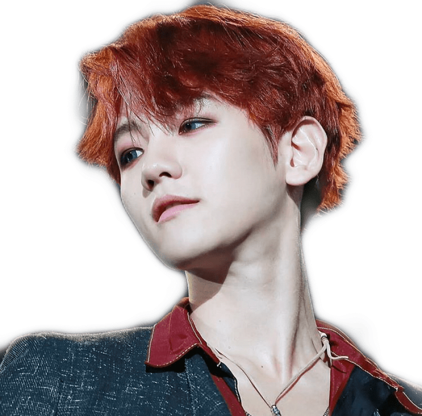 Free Png Download Exo Baekhyun Blackpink Jisoo Png - Byun Baekhyun Red Hair (850x837), Png Download