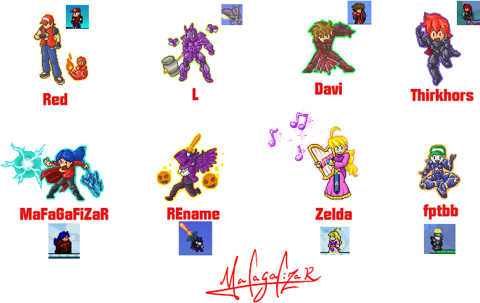 Terraria Multiplayer Br - Cartoon (800x468), Png Download