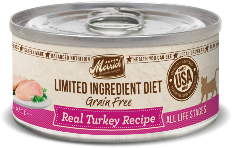 Merrick Limited Ingredient Diet Grain Free Real Turkey - Canned Duck Cat Food (800x800), Png Download