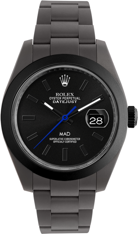 Datejust41 Black Desert - Mad Paris Deep Sea Rolex (667x1000), Png Download