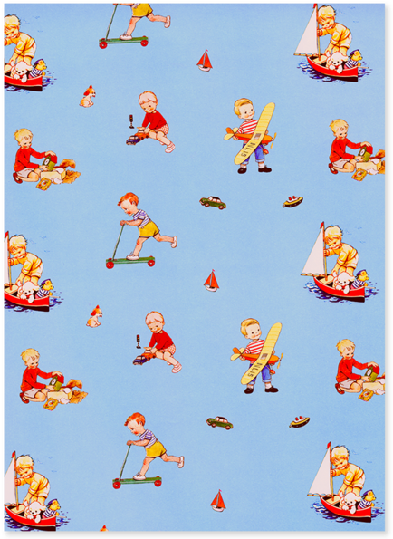 Sky Blue Wrapping Papper - Cartoon (553x600), Png Download