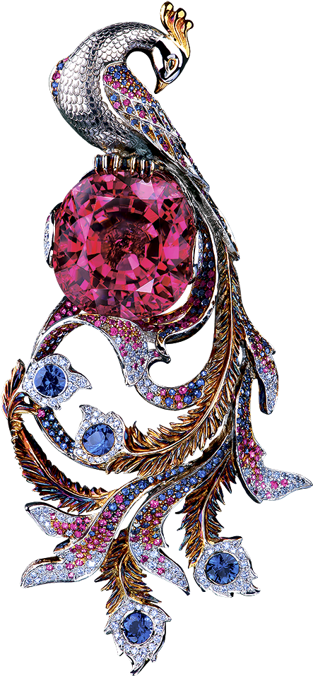 High Jewellery Pendant-brooch Bird Of Paradise Fairy - Jewellery (1000x1000), Png Download