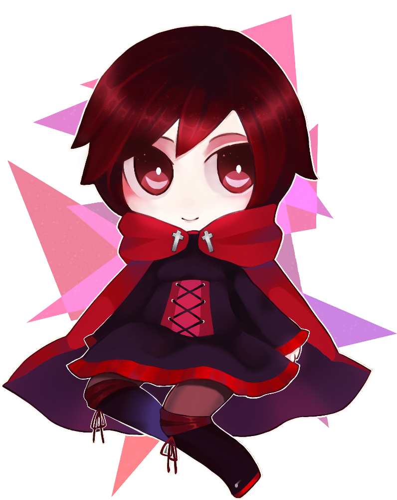 Black Hair Red Human Hair Color Cartoon Anime Fictional - Cartoon (864x1050), Png Download