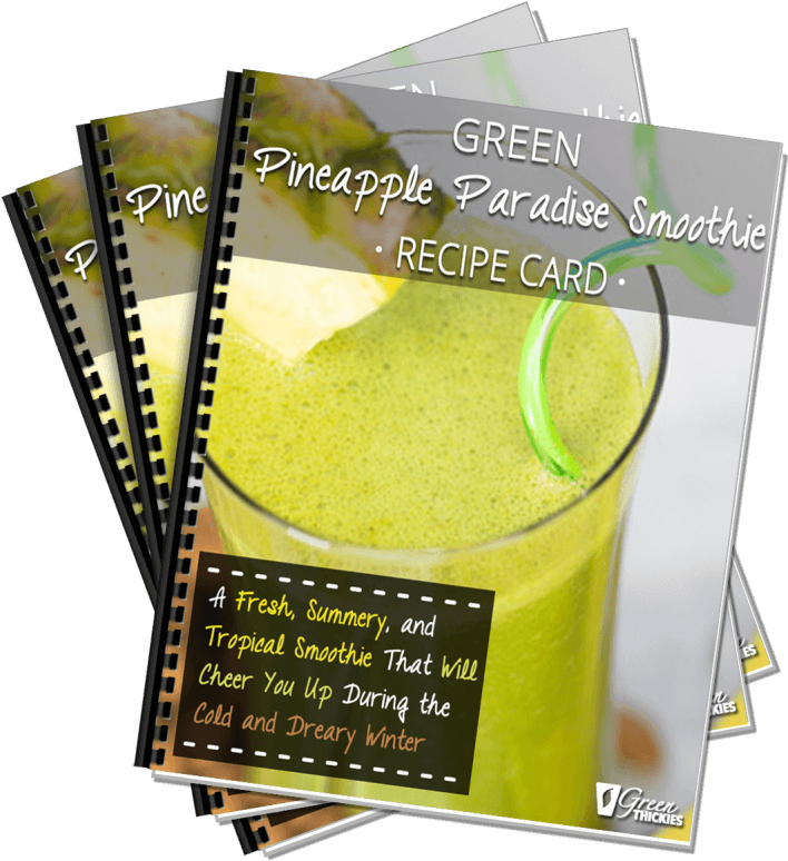 Green Pineapple Paradise Smoothie Recipe Card - Flyer (714x773), Png Download