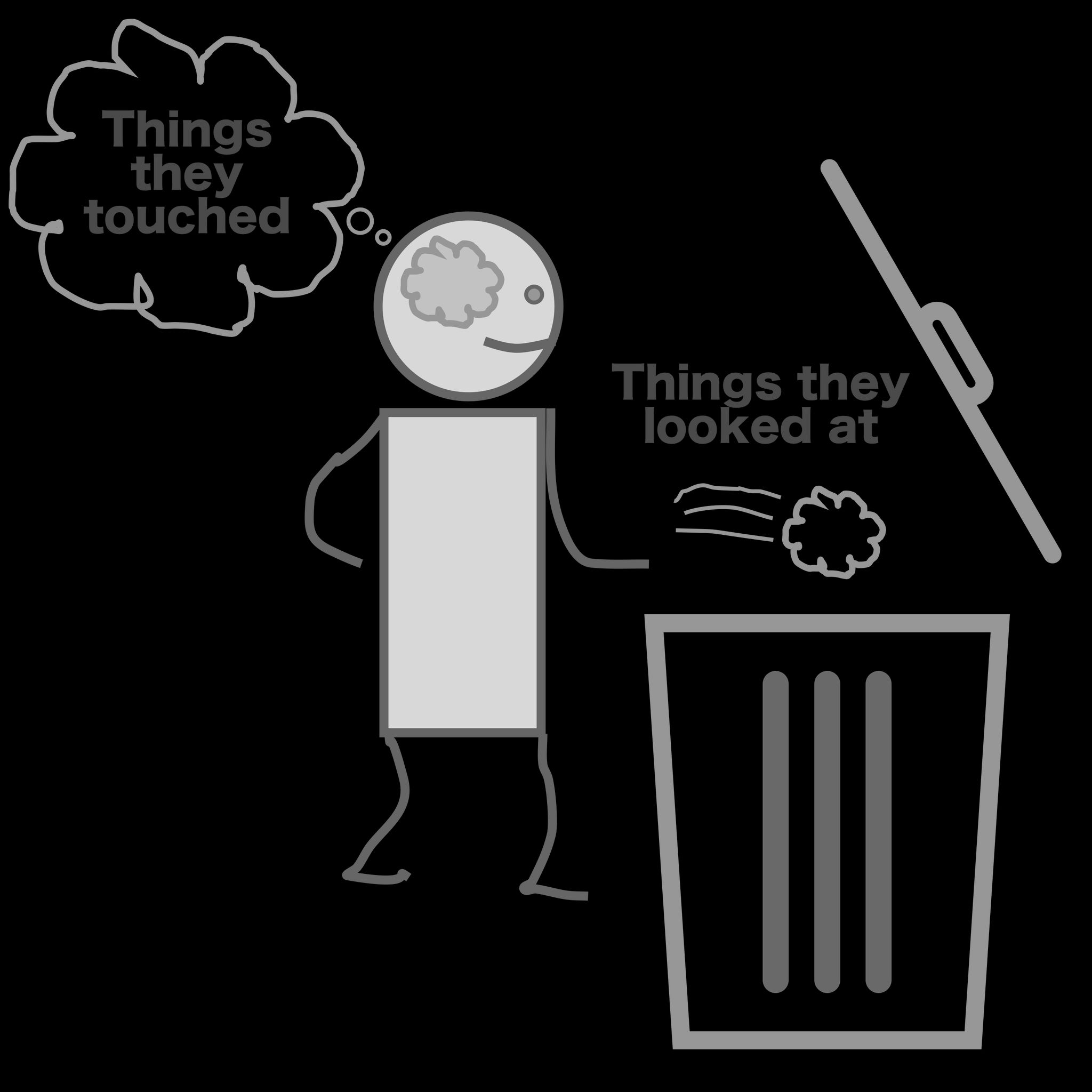 A Person Throws A Crumpled Piece Of Paper Named "things - Illustration (2048x2048), Png Download