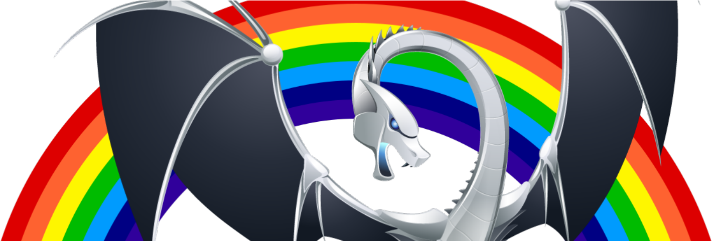 A C Hello World And The Cute Heartless Rainbow - Rainbow Clip Art (1600x480), Png Download