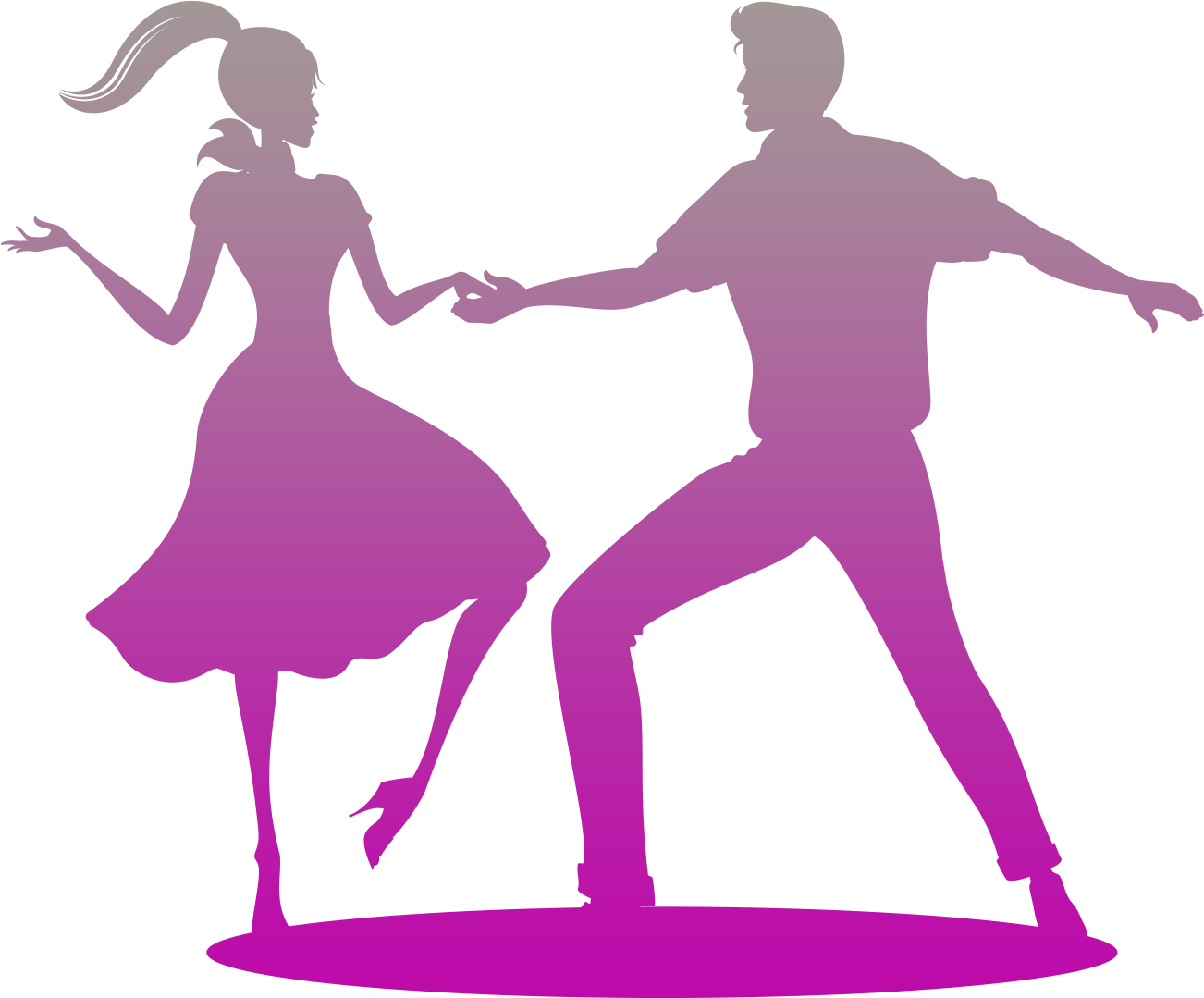 Russian Night Club - Dancing Silhouette Sock Hop (1338x1143), Png Download