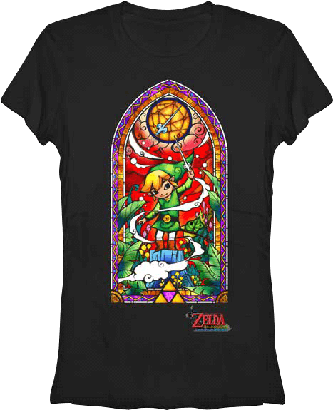 Zelda Wind Waker Window Juniors T Shirt - Legend Of Zelda The Wind Waker (574x574), Png Download