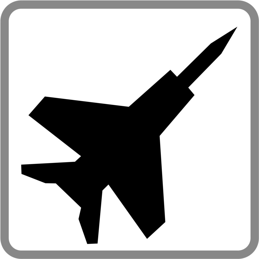 Jet Black Finish - Fighter Jet Black And White (1024x1024), Png Download