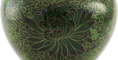 Jade Cloisonne Urn - Earthenware (390x200), Png Download
