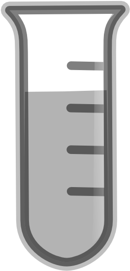 Lab Icon Test Tube 2 Black White Line Art Coloring - Tube Black And White (555x555), Png Download